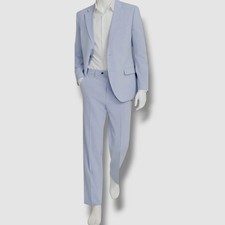 Nautica Men's Blue Bi-Stretch Modern-Fit 2-PC Jacket Pants Suit Size 38R 34W