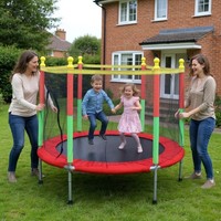 5FT Kid Trampoline W/ Safety Net Enclosure Children Outdoor Garden Fun Toy 200kg