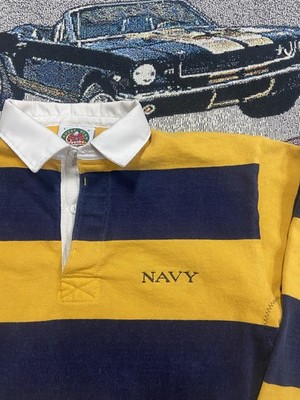 Vintage 90s Barbarian Sports Wear U.S. Navy Rugby Polo Large