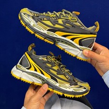 Off Arrow White Be Right Back Black Yellow Unisex Sneakers Casual Sports Shoes