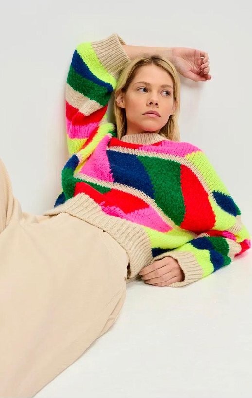 ESSENTIEL ANTWERP Sz M Medium Gradation Jacquard Knit Pullover Sweater NWT image 10