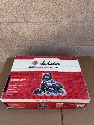 Schwinn Scorch Youth Adjustable Inline Skates Size 1-4 Black Blue