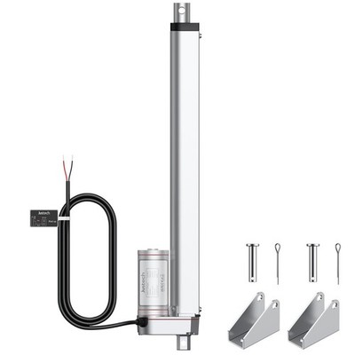 Justech 12V Heavy-Duty Linear Actuator 330LBSs/1500N-12inch/300mm Silent IP65...