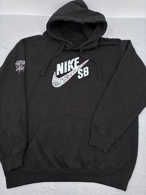 Nike SB Travis Scott Hoodie XL Black Cactus Jack Paisley Swoosh Pullover