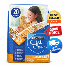 Purina Complete High Protein Dry Cat Food with Real Chicken, 20 lb Bag 1.59 per gallon