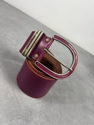 Ledergürtel Fuchsia Nähte Vintage Archiv Frankreich 75 cm Ref: 1352