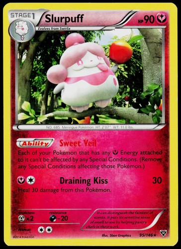 Slurpuff 95/146 XY Base Set - Holo Pokemon LP (Rare)