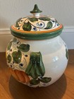 Vintage Large 1990's Signed DiCamillo Biscotti 1920 Jar W/ Lid Fruit Hand Paint — photo 4