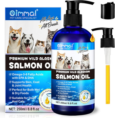 Salmon Oil for Dogs and Cats 8.8Fl.Oz, Omega 3 EPA DHA Joint&Immune Health, Salm