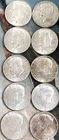 1964 Kennedy Half Dollars - 10 Each - 90% Silver - Lightly Circulated