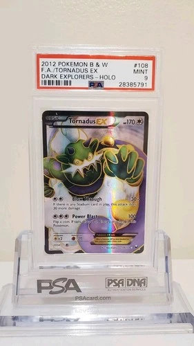 Pokemon Tornadus EX Dark Explorers Full Art #108 PSA 9 Mint