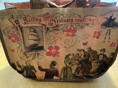 NEW Vintage Trader Joe's Shopping Bag Tote “Sailing the Culinary Seas" EXT RARE