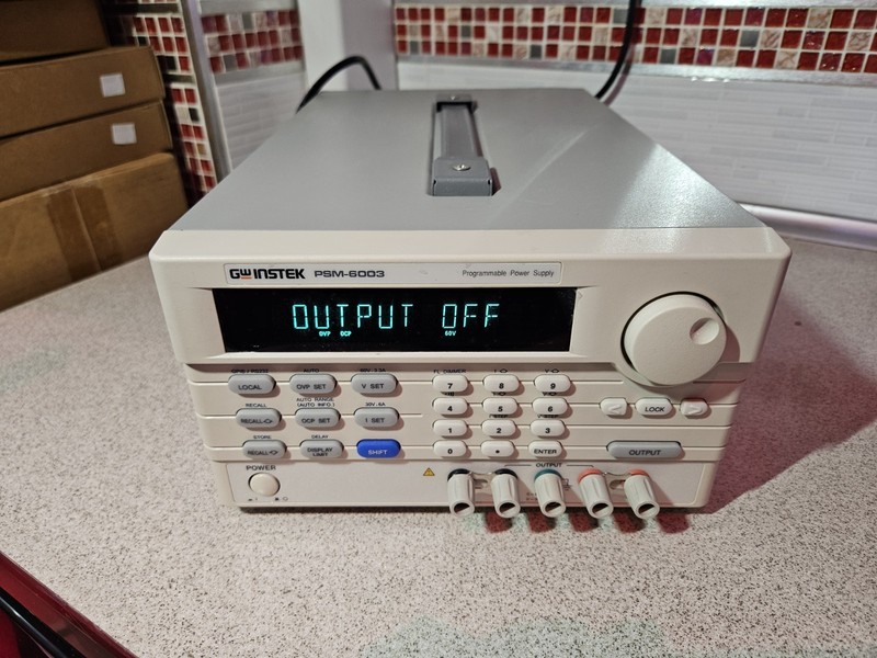 GW Instek PSM-6003 Bench Power Supply Unit  30dcv/6amp  60vdc/3.3amp Excellent