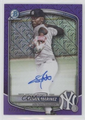 2025 Bowman Chrome Purple Refractor 122/199 Stiven Marinez #BMA-SR Auto 0b3o