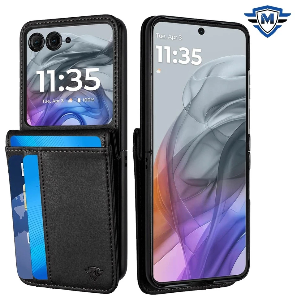 GENERIC For Motorola Razr 2025/2024 Case Vegan Leather Luxury Wallet with Card Slots