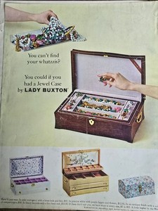 1964 4 Styles Lady Buxton Jewelry Jewel Cases vintage Ad 