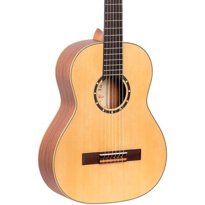 Ortega Family Series R121L-3/4 Size Left-Handed Classical Guitar Satin Natural