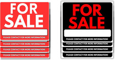 For Sale Sign Vinyl Self- Adhesive Sticker Signs, 8 Pack 10 X 8 for Sale Premium