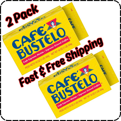 ( 2 Pack ) Cafe Bustelo Ground Coffee, Dark Roast, 16 oz Brick