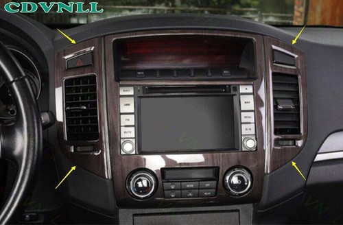 Para Mitsubishi Pajero Montero 2006-2019 Consola Acero Madera Grano Salida Aire Ventilación - Imagen 4 de 8