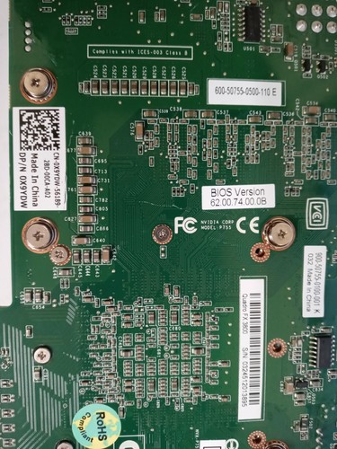 DELL 0X9YDW Quadro FX 3800 1GB 256-bit GDDR3 PCIe 2.0 x16 DP DVI Video Card - Picture 3 of 10