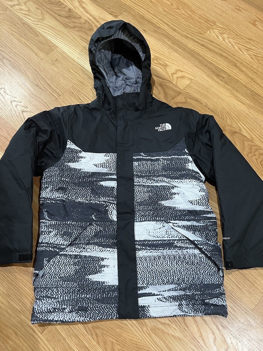 The North Face Boys Garcons Sz 10-12 M Black Hyvent Hooded