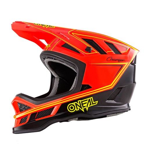 O'NEAL Casco CHARGER rosso neon Downhill Enduro Mtb Dh | eBay