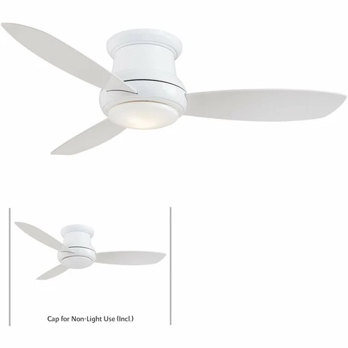 Minka Aire F518L-WH Concept II 44 in. LED Indoor White Flush Mount Ceiling Fan - Picture 3 of 6