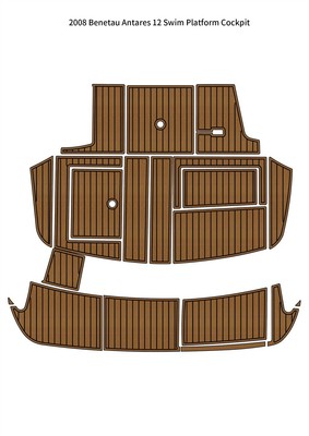 2008 Beneteau Antares 12 Swim Platform Cockpit Pad Boat EVA Foam Teak Floor Mat