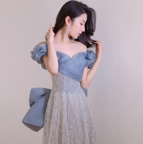 Women's Pretty Off Shoulder Falbala Bowtie Evening Dress Cocktail Wedding 7914 - Picture 3 of 7