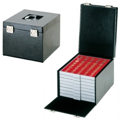 Lindner 2319 Boxenkoffer Schwarz für 8 Lindner Münzboxen oder 4 Sammelboxen