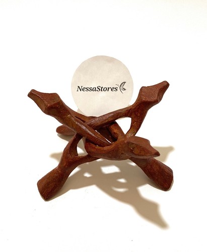 NessaStores- Carved Tripod Wood Stand Holder 6" (48 pcs) #JC-046 - 第 2/7 張圖片