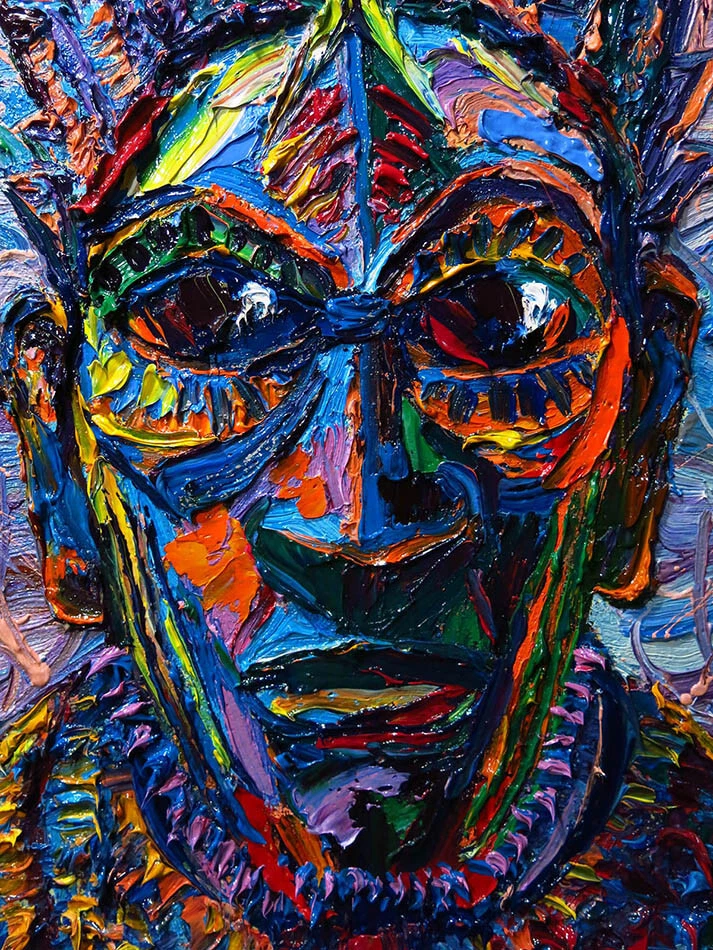 AFRICAN MASK OIL█PAINTING█REALISM ART█SIGNED VINTAGE ORIGINAL█EXPRESSIONIST POP - Image 4 of 4