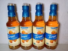 4 BOTTLES - Torani Caramel Zero Sugar/Zero Calorie Puremade Syrup - SHIPS FREE!