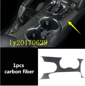 Details About 1x Carbon Fiber Interior Gear Shift Frame Cover Trim For Ford Mustang 2015 2019