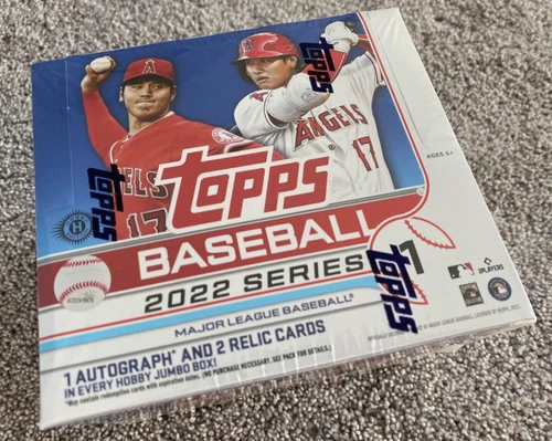 2022 Topps Series 1 Jumbo Hobby Box - Sealed - 1 Auto 2 Relics - Silver Pack