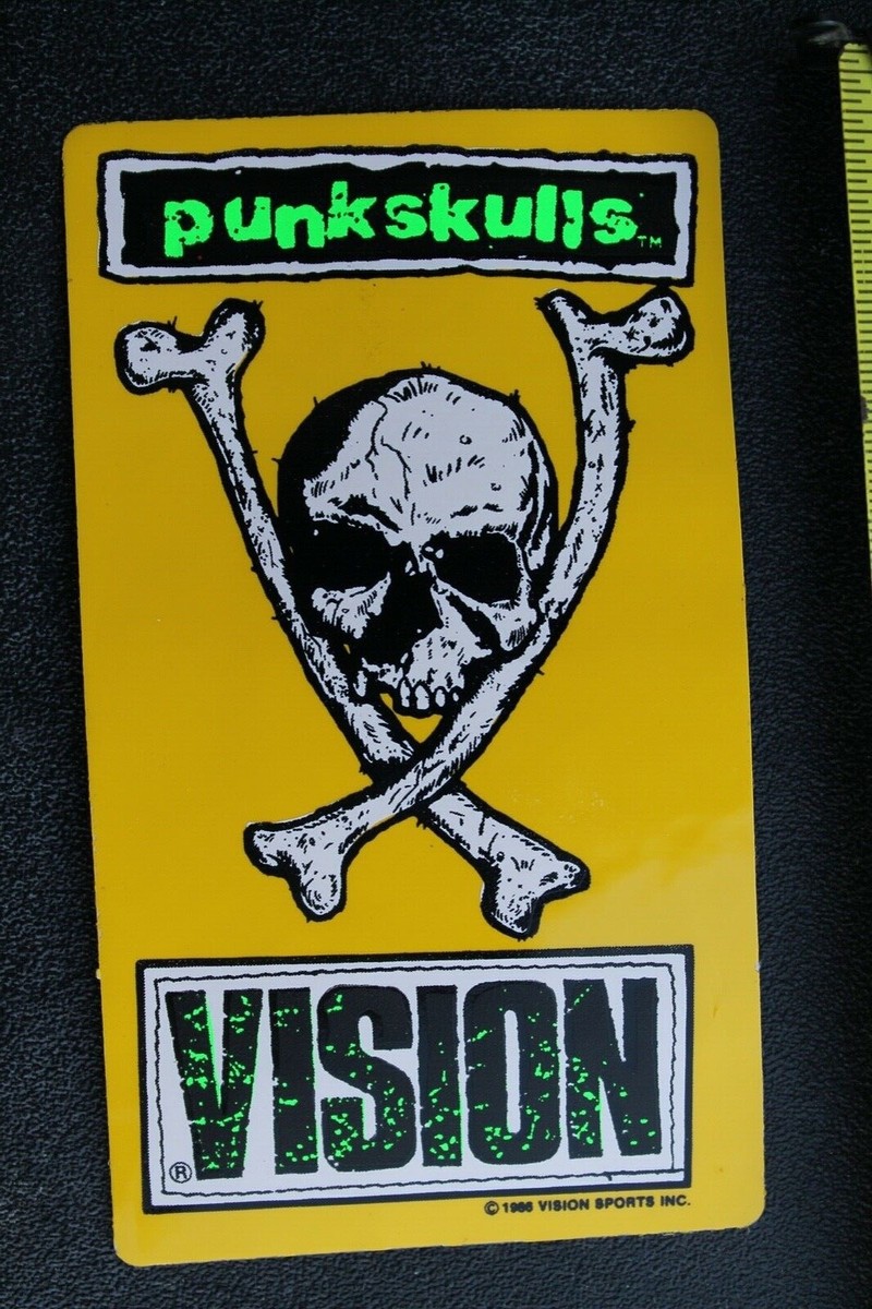 Vision Skateboards Punk Skulls Bones OG Neon Z28A Vintage