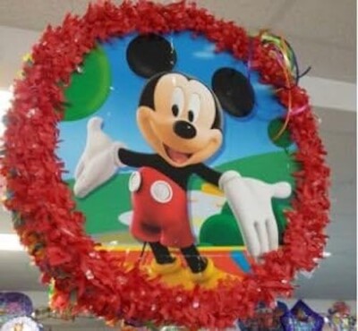 Disney Mickey Mouse Piñata with Pull String - Party Game & Candy Holder  NEW