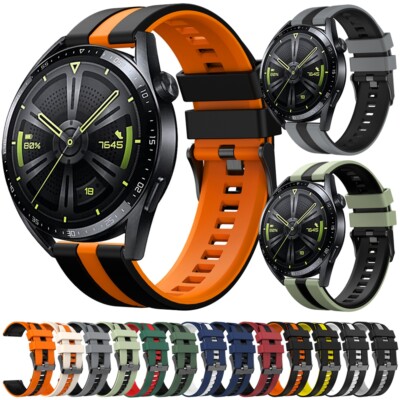 Silikon Armband 22mm Uhrarmband Ersatzband für Samsung Huawei Amazfit Smartwatch