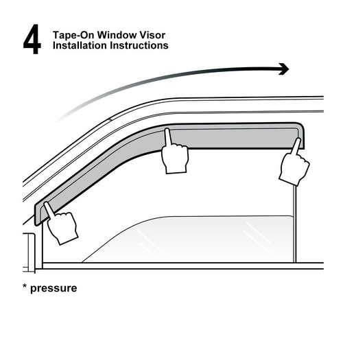 4pcs For 06-11 Honda Civic 4Dr Sedan Sun Rain Guard Vent Shade Window Visors - Picture 7 of 12