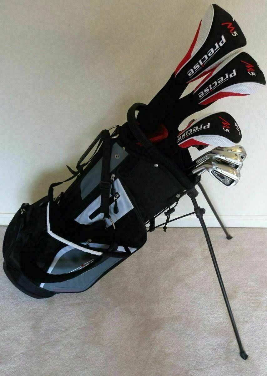 Mens Left Handed Complete Golf Club Set Driver Wood Hybrid Irons Putter Bag