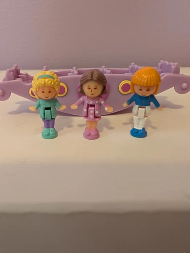 Vintage Polly Pocket Merry-Go-Round Pals & Teeter Totter Complete 1993 Blue Bird