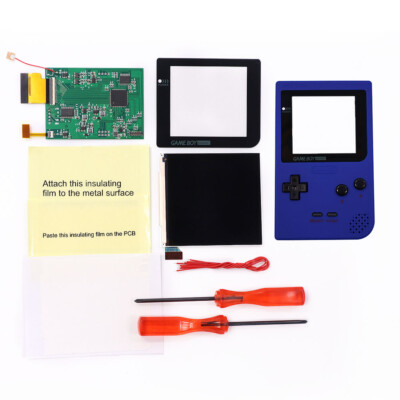 OSD Version Q5 RIPS High Backlight LCD Screen Kit+Pre-cut Housing Shells For GBP