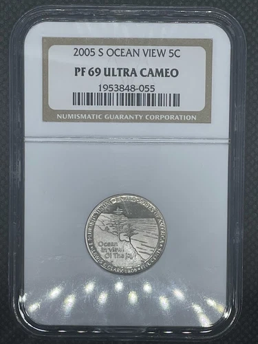 2005-S Jefferson Nickel, Ocean View, NGC PF-69 Ultra Cameo