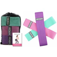 3pcs Resistance Loop Band Set Strength Fitness Gym Exercise Yoga Workout Pull Up