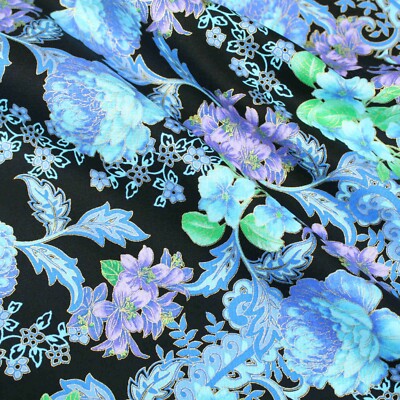 Opulente Blumen ~ Michael Miller Baumwollstoff Patchwork Kleidung Wimpel Rückseite
