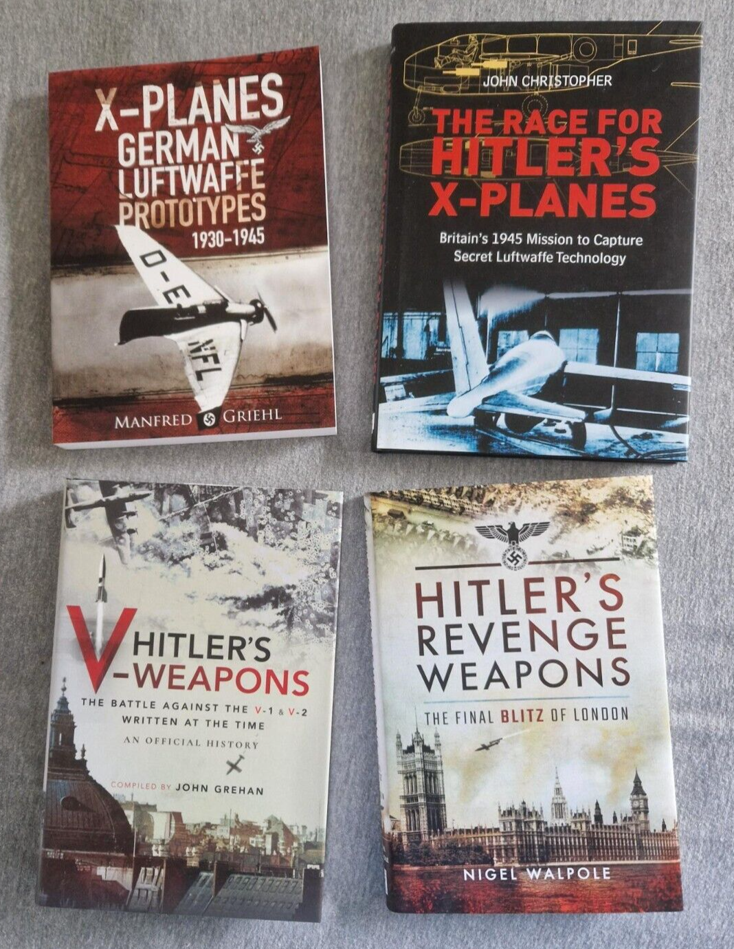 Hitler's X-Planes V-Weapons Luftwaffe Prototypes WW2 Book set combined bundle