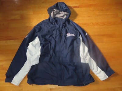Reebok Team Apparel NEW ENGLAND PATRIOTS On-Field (2XL) Winter Jacket w/ Hood
