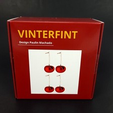 IKEA VINTERFINT Ornament 4 Pack Apple Red 2¼" New 205.604.82
