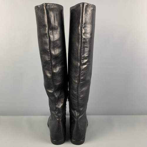 PRADA Size 7.5 Black Flat Boots - Picture 4 of 6